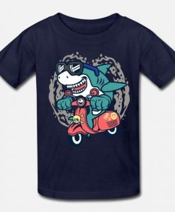 Cool shark on scooter T-Shirt D2VL