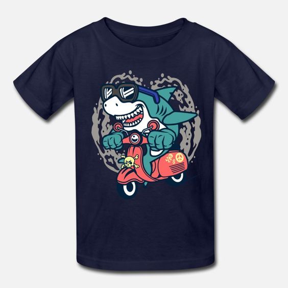 Cool shark on scooter T-Shirt D2VL