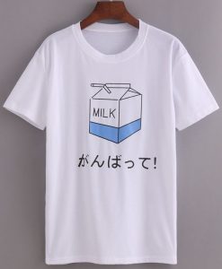 Milk Box Print T-shirt AZ3D