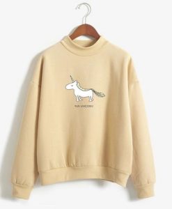 Run Unicorn Turtleneck Sweatshirt D2ER