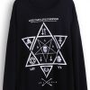 Sleeve Skull Star Sweatshirt D4EM