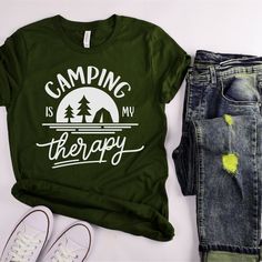 Camping Therapy Tshirt EL8F0