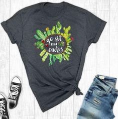 Go Sit Cactus Tshirt EL8F0