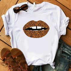 Leopard Lip Tshirt EL1F0
