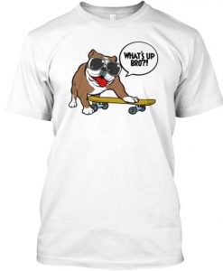 Bull dog skateboarding T-shirt AF19M0