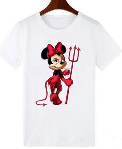 Devil Minnie Mouse Print T Shirts AF19M0
