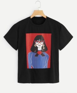 Figure Print Girl T Shirt RL21M0