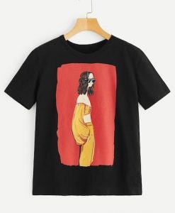 Figure Print T-Shirt AF19M0