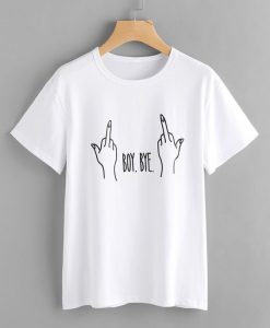 Letter And Gesture T-shirt AF19M0