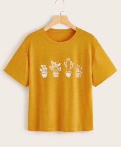 Cactus Print T Shirt SP14A0
