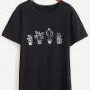 Preppy Cactus Cartoon T Shirt SP14A0