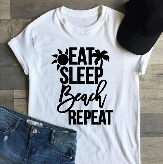 Eat sleep beach repeat T-Shirt AL29JL0