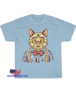 Hand drawn cute cat with shirt and bowties T-Shirt EL16D0