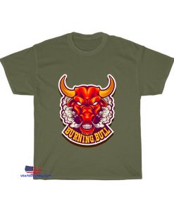 Illustration burning bull with smoke T-Shirt EL23D0