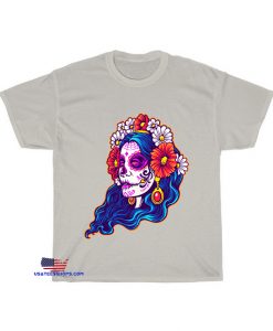 dia de los muertos girl flower T-Shirt EL4D0