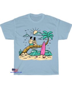 romantic beach illustration T-Shirt EL8D0
