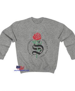 slogan with rose Sweatshirt EL11D0