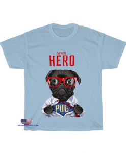 superhero pug dog illustration T-Shirt EL8D0