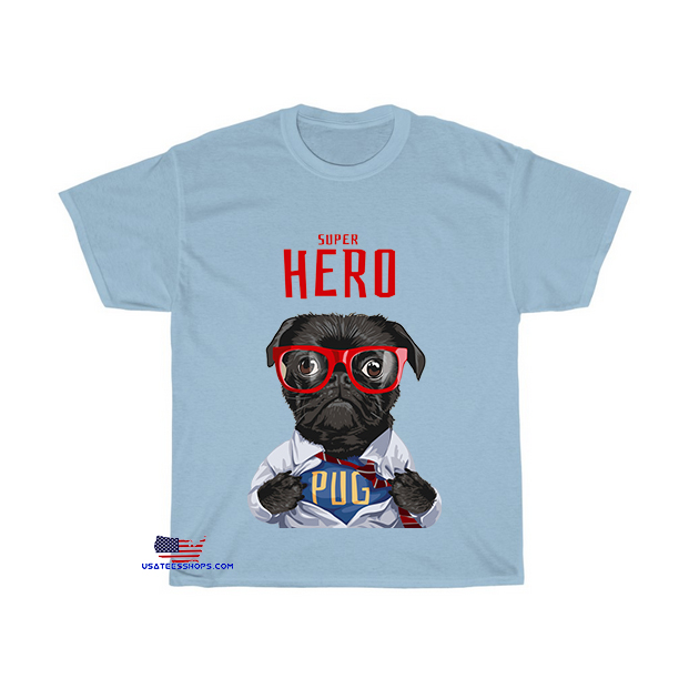 superhero pug dog illustration T-Shirt EL8D0