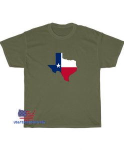 Texas State Flag Map T-shirt SY16JN1