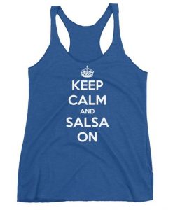 Keep Calm and Salsa On Tanktop UL27F1