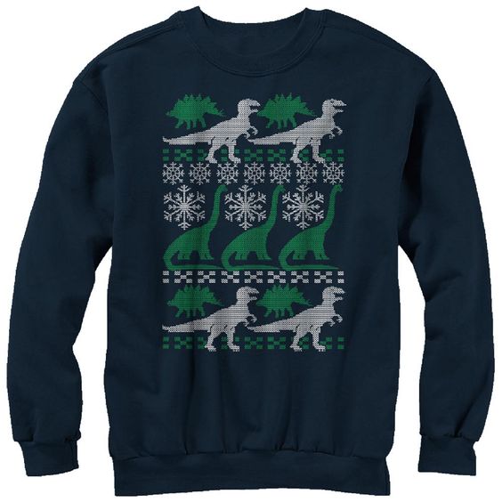 Women's Ugly Christmas Dinosaur Sweatshirt UL22F1