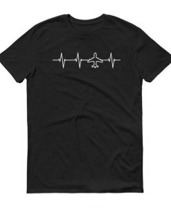 Heartbeat Plane Pilot T Shirt DK15MA1