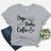 Dogs Book Coffee T-Shirt SR21A1