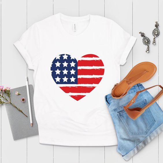 Heart American T-Shirt EL29A1