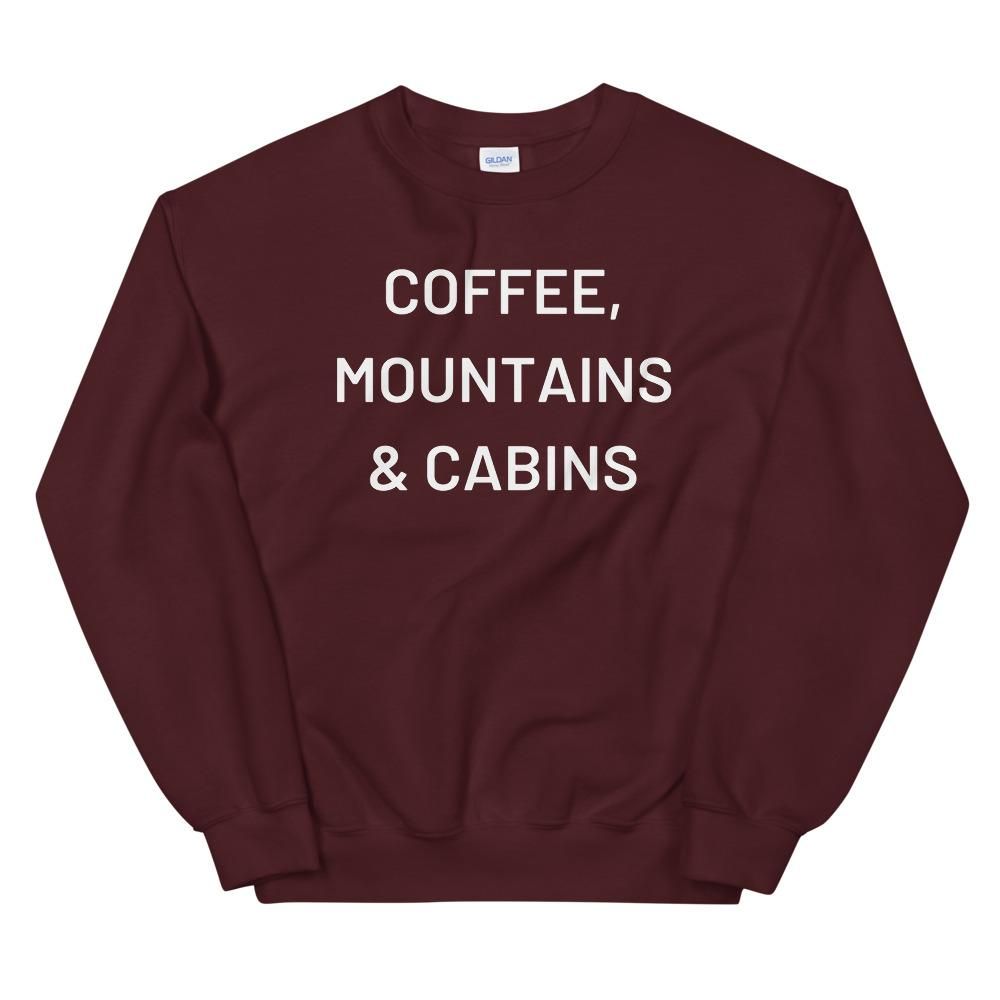 Coffee Mountains And Cabins Cozy Sweatshirt AL10M1