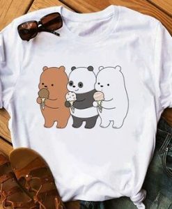 Panda Eat Ice Cream T-Shirt SR3M1