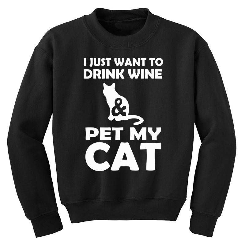 Funny Pet Cat And Drink Wine Sweatshirt AL10M1