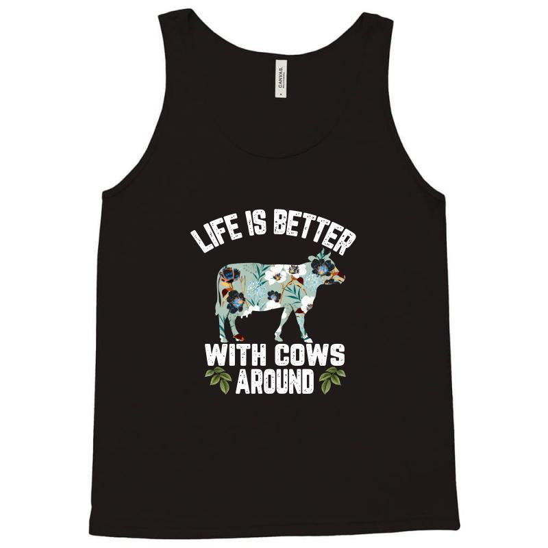 Life Is Better With Cows Around For Dark Tanktop AL21M1
