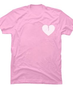 Broken Heart Pocket Print T-shirt