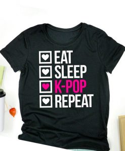 Eat Sleep K-Pop Repeat T-Shirt