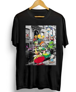 Classic Nicktoons Hanging On Stoop T-Shirt