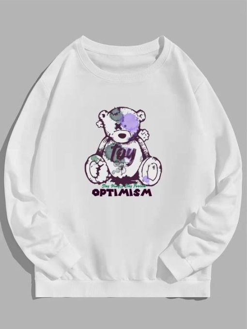 Optimism Bear Print Sweatshirt