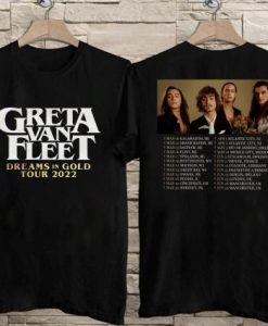 Greta Van Fleet Dreams In Gold Tour 2022 T-Shirt