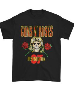 Guns N Roses Men’s Destruction 1987 UK Tour T-Shirt