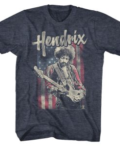 Jimi Hendrix Flag Vintage T-Shirt