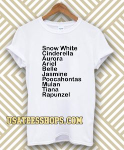 Disney Princeses T-shirt unisex TPKJ3