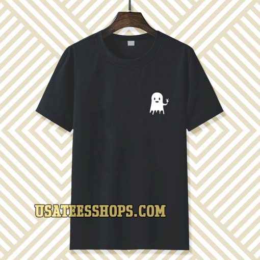 halloween cartoon ghost pocket t-shirt TPKJ3