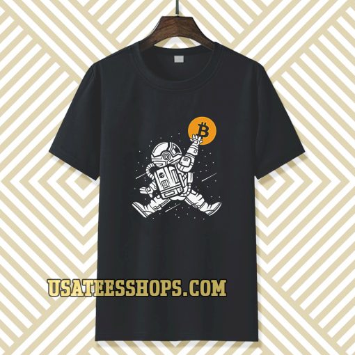 Bitcoin to The Moon Spaceman T-Shirt TPKJ3