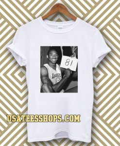 KOBE BRYANT 81 POINTS WHITE T-SHIRT TPKJ3