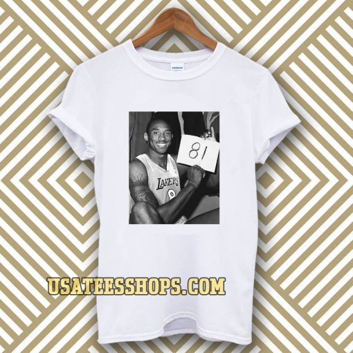 KOBE BRYANT 81 POINTS WHITE T-SHIRT TPKJ3