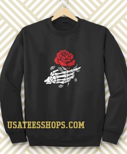 rose hand skeleton sweatshirt TPKJ3