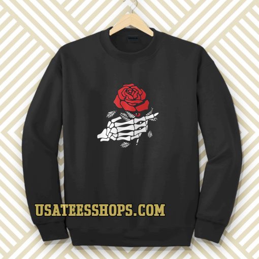 rose hand skeleton sweatshirt TPKJ3